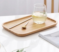 Usine OEM maison cuisine plateau en bambou naturel assiettes en bois logo personnalisé service restaurant assiette pack 3(1 grand + 2 petit)