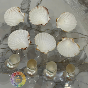 ถ้วยแก้วเปลือกหอยเปลือกหอยแก้วไวน์เปลือกหอยที่มีสไตล์สำหรับตกแต่งบาร์และของตกแต่งบ้าน - Product Image 1