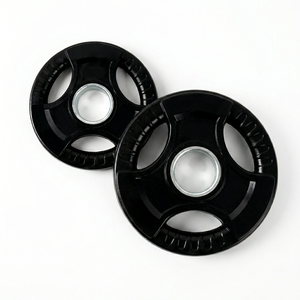 Professional Tri Grip <b>Weight</b> Plates (2.5-<b>20kg</b>) - Fast Spain Shipping - Durable Rubber Coated Plates - Product Image 1