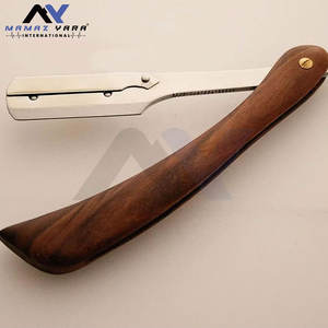 Navajas de Afeitar Manuales de Alta Calidad para Hombre, Navaja de Afeitar de Borde Recto con Mango de Madera para Uso en la Cara y el Cuerpo - Product Image 4