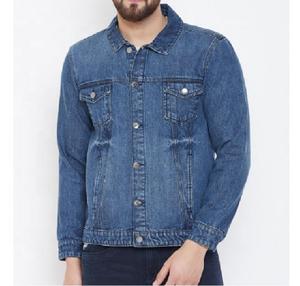 Veste en jean en coton avec polaire Slim Fit Stretch Trucker Jackets Classic Casual Denim Coat Jet Black - Product Image 5