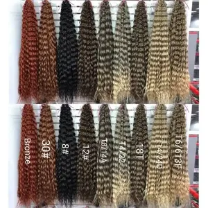 Rebecca Cheap Bulk Pack Ombre Crochet Long Water Wave Weft High Synthetic Fiber Hair Weave Bundle Extension African Braid Hair