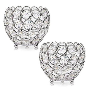 Centres de table de mariage élégants, support votif en cristal de forme carrée pour la maison et les centres de table de mariage - Product Image 4