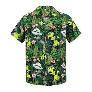 เสื้อเชิ้ตฮาวายลายดอกไม้ระบายอากาศได้ดีสำหรับผู้ชาย แขนสั้น ติดกระดุม ดีไซน์แปลกใหม่ เหมาะสำหรับใส่ไปเที่ยวทะเลในช่วงวันหยุดฤดูร้อน สไตล์ฮาวาย - Product Image 5