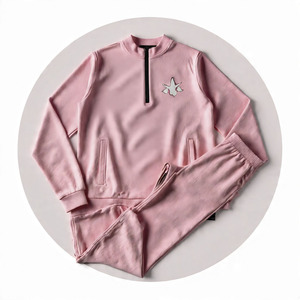 Conjunto Deportivo Unisex Amarillo, Chaqueta de Manga Larga con Cierre de Media Cremallera, Color Sólido, Bolsillos Laterales, Transpirable, Ropa Casual de Primavera para Adultos - Product Image 4