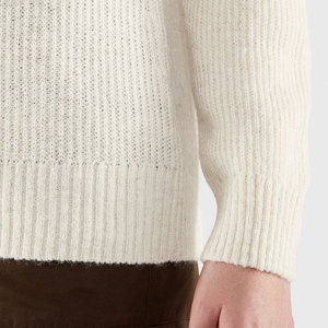 2026 New men sweater Fuzzy Jacquard Pattern <b>pullover</b> knit <b>jumper</b> crew neck knitwear winter mohair knitted sweater men - Product Image 5