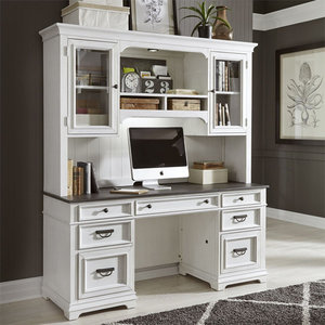 Ensemble de bureau Colburn avec étagère intégrée et plateau en verre tactile LED, bureau d'ordinateur rectangulaire pour le bureau - Product Image 1
