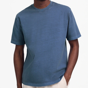 เสื้อยืดเจอร์ซีย์นิตสีน้ำเงินรอยัลทรงบ็อกซี่ฟิตสำหรับผู้ชาย คุณภาพพรีเมียม ระบายอากาศได้ดี ผลิตตามสั่ง สำหรับการส่งออก B2B - Product Image 1