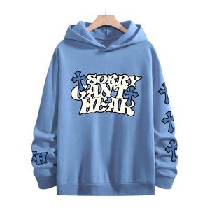 Dernier Style Solide Couleur Puff Impression Hoodies En Gros Personnalisé Hommes Puff Impression Hoodies - Product Image 1