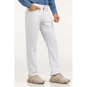 กางเกงยีนส์ทรงตรงเอวกลางผ้ายีนส์สโตนวอชปักลายสไตล์วินเทจฮิปฮอปสำหรับฤดูหนาว รุ่น MN-JNS-SS25-008 - Product Image 4