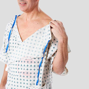 Unisex paciente vestido para Hospital | Alta calidad suelto paciente del Hospital impreso mangas cortas reutilizable Unisex vestido - Product Image 4