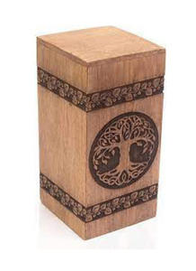 Venta al por mayor de urnas de cremación de madera hechas a mano de estilo americano moderno adulto hombre mujer funerario urnas decorativas - Product Image 5