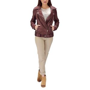 Blouson Bomber en Cuir pour Femme Hiver 2025 avec Logo Brodé sur le Devant, Options Personnalisées - Imperméable et Coupe-Vent chez NURAK - Product Image 6