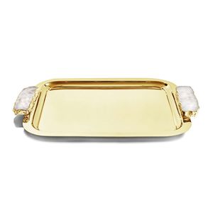 Plateau de chocolat en métal fait main élégant avec surface brillante parfaite pour servir les invités pendant les fêtes et les événements spéciaux - Product Image 4