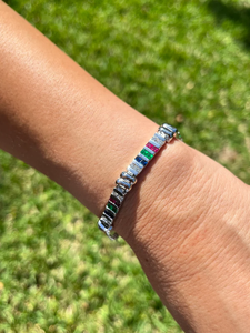 Pulsera de diamantes chapada en plata de ley 925, pulsera de eslabones de diamantes de moissanita para joyería de moda para mujer - Product Image 4