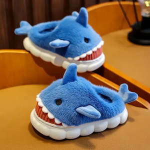 Pantuflas de Algodón de Invierno Estilo Dibujos Animados con Punta Cerrada y Suela de EVA - Product Image 4