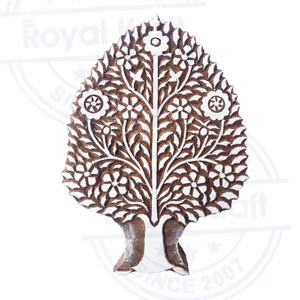 Tampon d'impression de blocs de bois de conception de pin attrayant Royal Kraft grand 1 pièce ESIGtag024 - Product Image 2