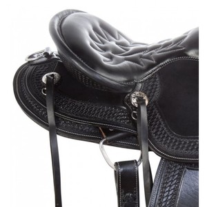 Selle de cheval occidentale en cuir véritable de Shyam International 100% fabriquée à la main en Inde - Product Image 4