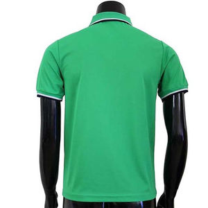 Polo à demi-zip en coton 100% de couleur verte, personnalisable, respirant, à manches courtes, polo de golf pour homme, fournisseur de t-shirts polo, service OEM - Product Image 4