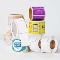 Autocollants Étiquettes Blanc Brillant PP pour Imprimante Jet d'Encre, Vierges Découpées, Vinyle Imperméable, Autocollantes