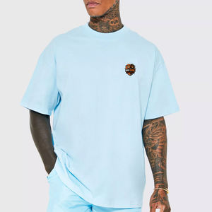 T-shirts pour hommes surdimensionnés 100% coton, respirants, légers, à séchage rapide, coupe ample, de haute qualité, streetwear décontracté pour l'été - Product Image 1