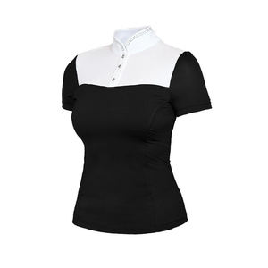 Camiseta Interior Ecuestre de Poliéster y Spandex, Cómoda, Multifuncional, con Cierre, Cuello Elegante, Fácil Ventilación, Ajuste para Entrenamiento - Product Image 1