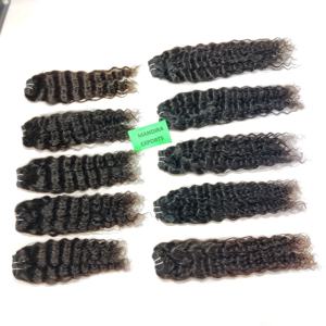 Venta al por mayor 100% Extensiones de Cabello Virgen sin Procesar Templo Indio Remy Cutícula Alineada Rizado Cuerpo Recto Onda Natural - Product Image 5
