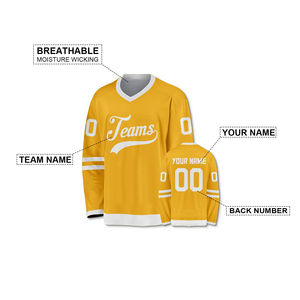Jersey de hockey sobre hielo bordado personalizado transpirable hecho en Pakistán transpirable precio al por mayor tarifa barata servicios OEM - Product Image 4