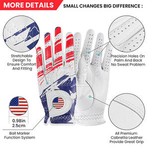 Guantes de Golf de Cuero de Alta Calidad con Protección UV, Ligeros, Hechos en Pakistán, con Impresión Personalizada, Diseño Unisex para Uso Deportivo - Product Image 2