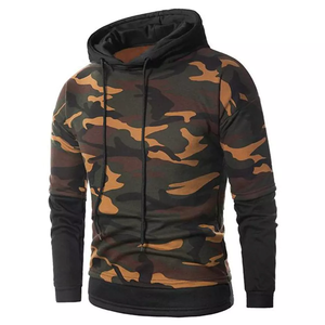 Camouflage couleur unie haute qualité vierge pull uni surdimensionné unisexe femmes hommes coton mélangé sweats à capuche - Product Image 6