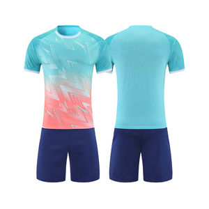 ฟุตบอลเยาวชนสวมเครื่องแบบฟุตบอลสําหรับทีมคลับแห้งเร็วผู้ชายพิมพ์จํานวนที่กําหนดเองตาข่ายที่กําหนดเอง OEM วัสดุทําเอง - Product Image 2