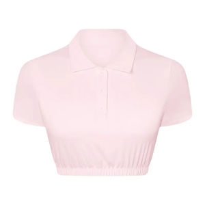 Primavera Verano transpirable Casual deportes Yoga Fitness camiseta personalizada mujer cintura delgada manga corta para Polo camisetas - Product Image 5