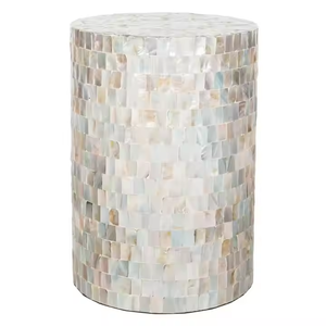 Tambour incrusté de vadrouille artisanal de qualité supérieure avec des accents de nacre conçus pour la décoration intérieure de spectacles culturels - Product Image 5