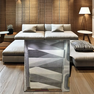 พรมโพลีเอสเตอร์แบบนุ่มสองชั้นทำจากขนสัตว์แบบสัมผัสโค้งพิเศษทนทานตกแต่งบ้านด้วยสไตล์ที่เป็นเอกลักษณ์ - Product Image 1