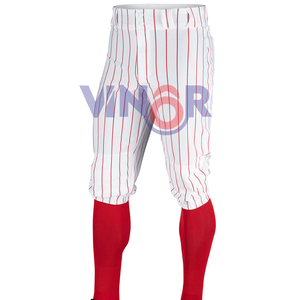 กางเกงเบสบอลผู้ชายแบบเบา ผลิตตามสั่ง ผ้าเรียบ แห้งเร็ว ระบายอากาศได้ดี กางเกงเบสบอลแบบกำหนดเองสำหรับผู้ชาย คุณภาพดี - Product Image 1