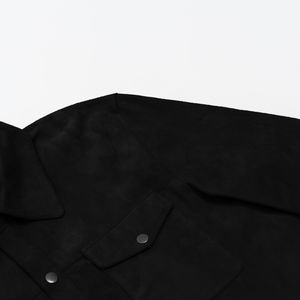 เสื้อหนังกลับลำลองคุณภาพสูงทำด้วยมือสไตล์สตรีทเข้ารูประบายอากาศป้องกันการหดตัวพร้อมกระเป๋าด้านหน้า - Product Image 5