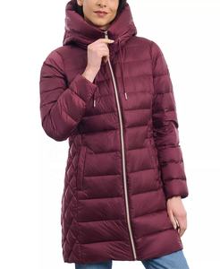 Veste longue matelassée pour femmes en gros, veste d'hiver chaude à capuche, vêtements d'extérieur tendance, logo personnalisé, veste longue matelassée pour femmes - Product Image 2