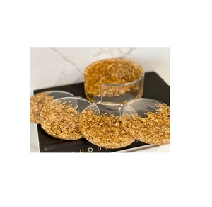 Sous-verre en résine 5 mm conçu pour les intérieurs modernes, offrant une protection de surface de qualité supérieure, résistant à la chaleur, durable, unique et artistique - Product Image 2