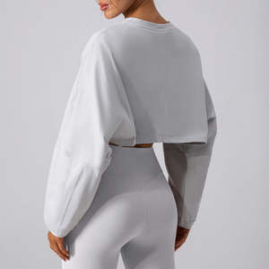 เสื้อแขนกุดตัวสั้นแขนยาวโอเวอร์ไซส์สำหรับผู้หญิงเสื้อยืดระบายอากาศได้ดี - Product Image 4