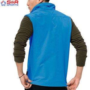 Gilet softshell pour homme, vêtement d'extérieur coupe-vent, veste sans manches légère, décontractée, fermeture éclair intégrale, poches, manteau pour le golf, la course à pied, la randonnée - Product Image 4