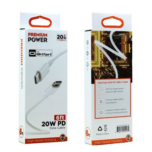 USB-C USB-C cavo di ricarica rapida 20W PD, compatibile con dispositivo universale, lungo 6 piedi per tutti i modelli di telefono - Product Image 1