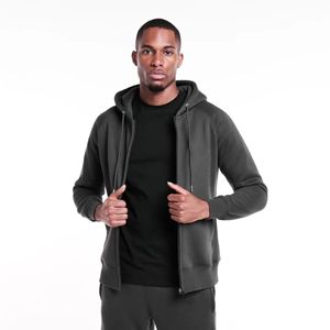 Sweats à capuche de gymnastique écologiques respirants de meilleure qualité, coupe ample, vente en gros de sweats à capuche à fermeture éclair en molleton 100% coton brodés avec logo personnalisé - Product Image 1