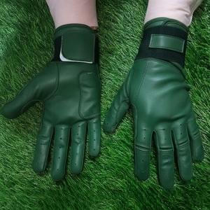 Professional Custom <b>Logo</b> Baseball Batting Gloves Non Slip Cowskin Leather Ambidextrous Hook Loop Closure Breathable Eco-Friendly - Product Image 1