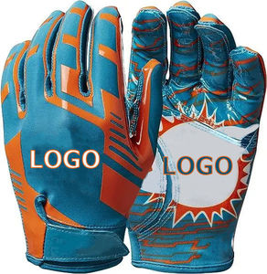 Gants de football américain professionnels en gros pour enfants et jeunes, logo personnalisé, cuir synthétique, latex, imperméables, écran tactile, qualité supérieure - Product Image 4