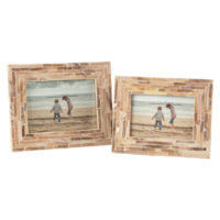 Nouveaux arrivages de cadres photo rectangulaires capiz shell, cadre photo vert de luxe, moulage en nacre, fabriqué à la main du Vietnam