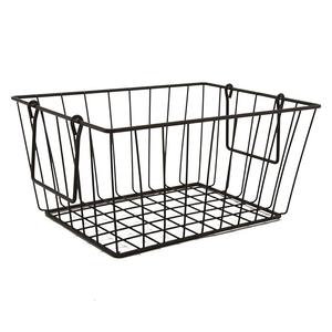 Cesta de huevos extra grande Cesta rústica de almacenamiento de alambre francés vintage con mango Cesta de alambre Jardín hecho a mano - Product Image 3