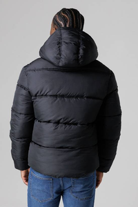 Chaqueta Acolchada con Capucha de Lona Estampada Personalizada al por Mayor para Hombre, con Opción de Talla Grande, Impermeable, Informal, para Invierno - Product Image 2