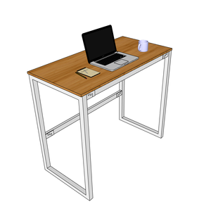 BFSTB007 StaBamboo 120x60cm <b>Standing</b> <b>Computer</b> <b>Desk</b> with Rectangular Legs Assembly Required - Product Image 4