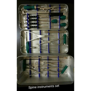 Juego de instrumentos de cirugía ortopédica de acero inoxidable de alta calidad QNQ, sistema de fijación Cervical Posterior de la columna vertebral Manual, certificado CE - Product Image 2