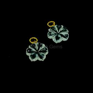 Flor de cristal de cuarzo natural, cuentas de piedras preciosas talladas, colgante de dijes, Collar de plata de ley 925, colgantes a precio a granel - Product Image 1